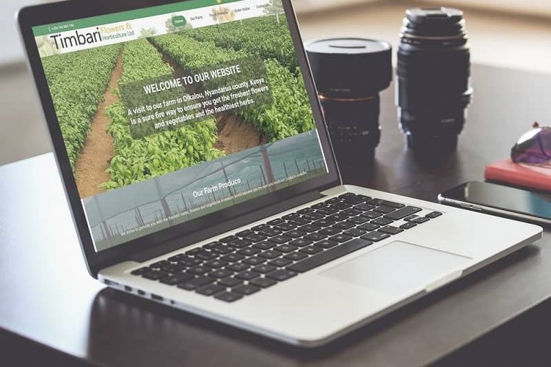 Website On Laptop Web design in Kenya